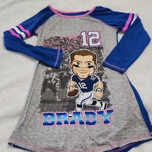 Tom Brady NE Patriots girls nightgown pajamas 7/8